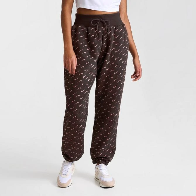 NIKE Women's Nike Sportswear Phoenix Fleece Oversized All-over Print Jogger Sweatpants 5