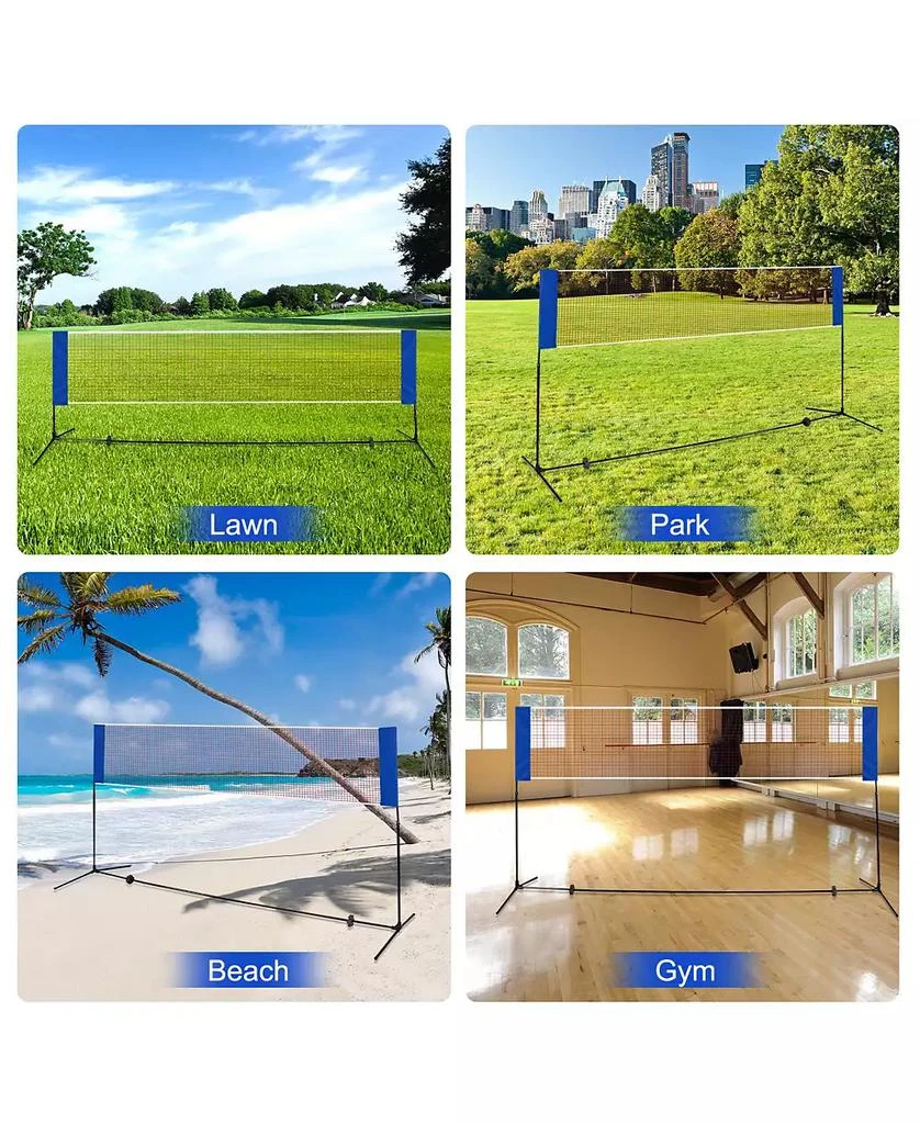 SUGIFT 14 x 5 Feet Portable Beach Training Badminton Net with Carrying Bag 6