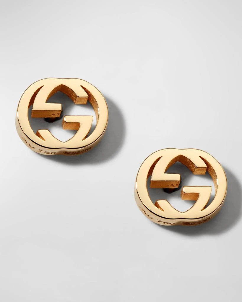 Gucci Interlocking-G Stud Earrings in Yellow Gold 1