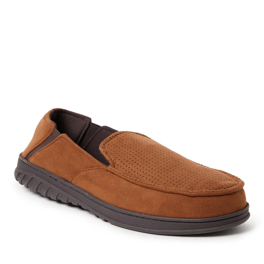 Dear Foams Dearfoams Men's Perforated Microsuede Twin Gore Moccasin 1