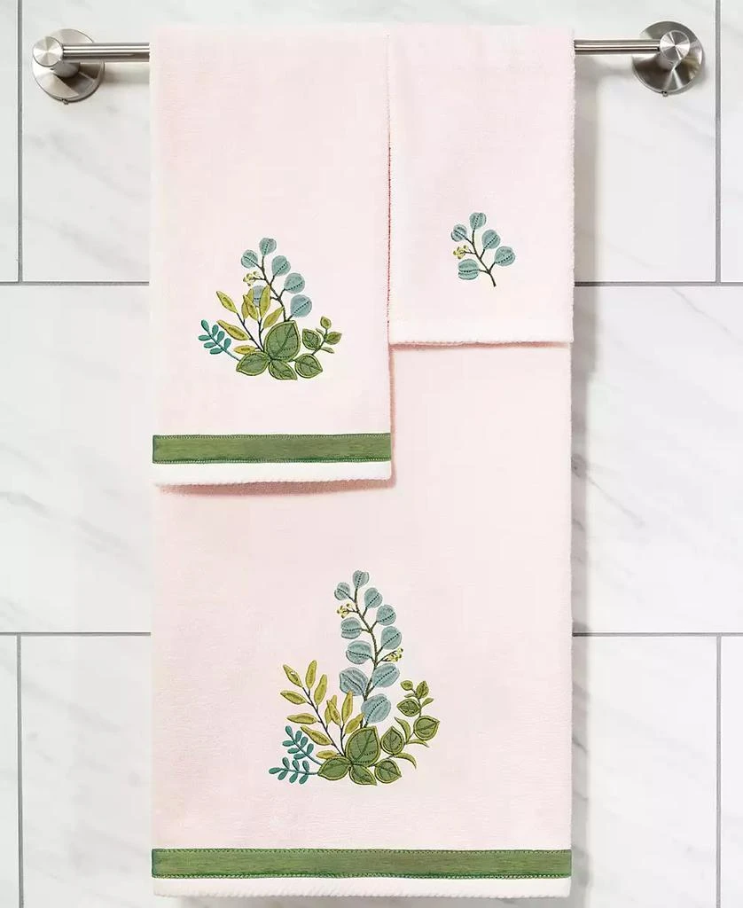 Linum Home Textiles Turkish Cotton Botanica Embellished 2-Pc. Bath Towel Set 3