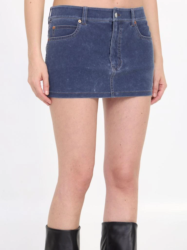 Alexander Wang Miniskirt in denim trompe-l'oeil 4
