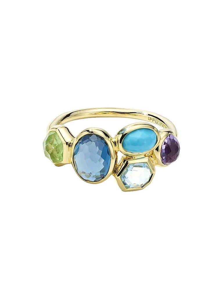 Ippolita Rock Candy Gelato 5-Stone Summer Rain 18K Yellow Gold & Multi-Stone Cluster Ring 2