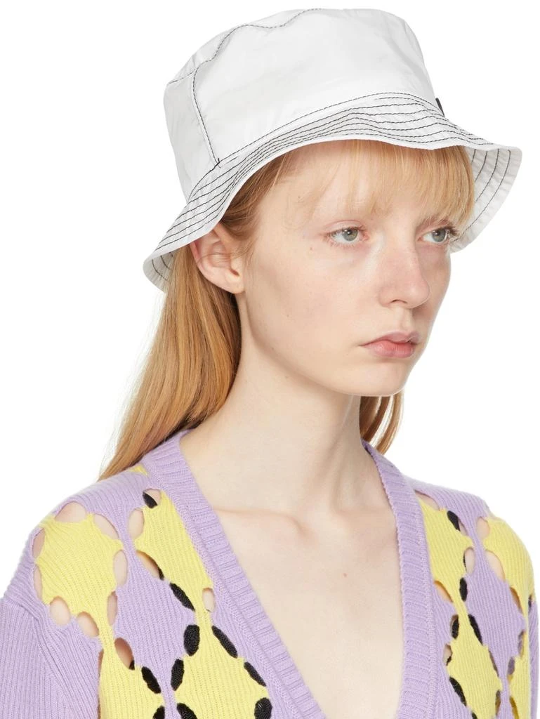 MAISON MICHEL White Jason Bucket Hat 2