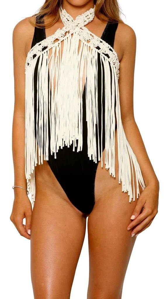 NHall Resortwear Adele Mini Skirt In Off White 3