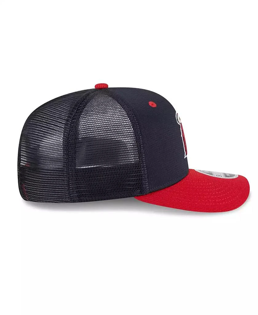 New Era Men's Navy/Red Los Angeles Angels 2025 Batting Practice 9SEVENTY Stretch-Snap Trucker Hat 3