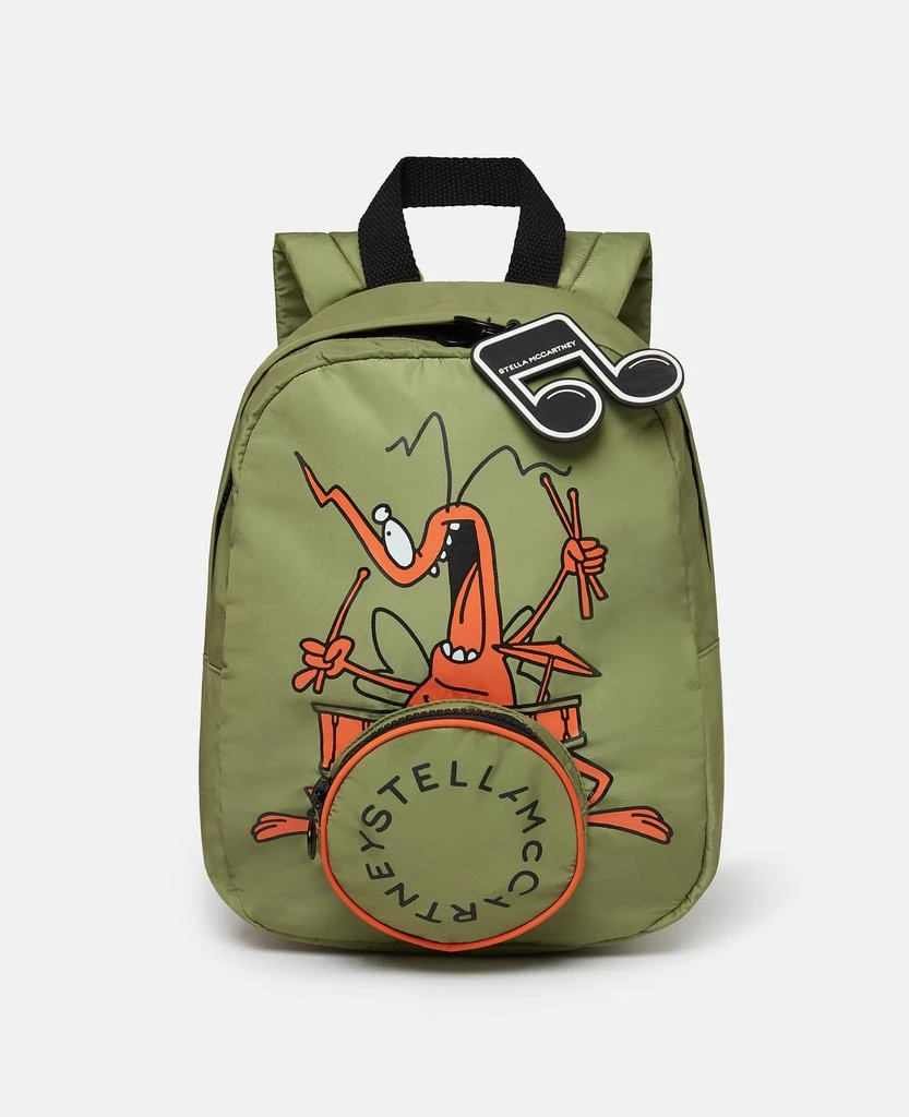 Stella McCartney Stella McCartney - Bug Band Graphic Backpack, Woman, Green