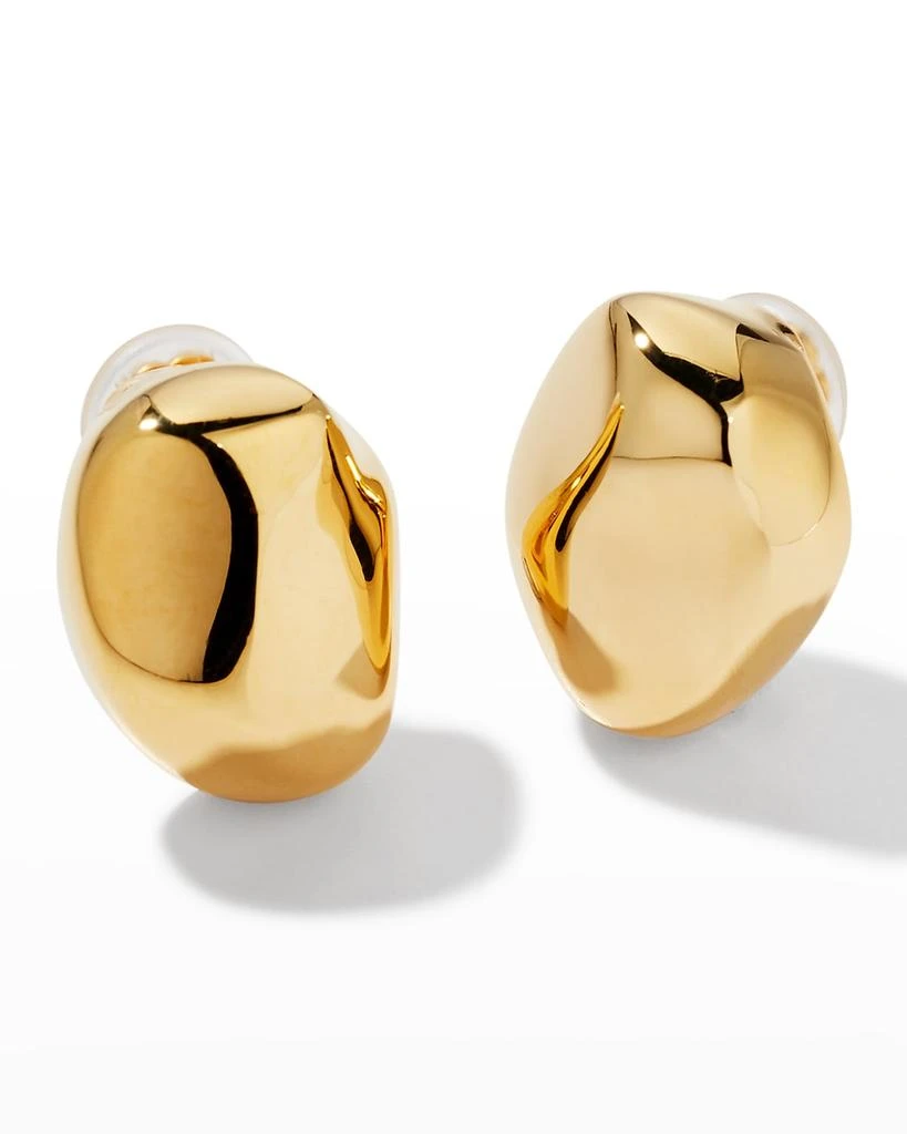 Kenneth Jay Lane Gold Pebble Earrings 3