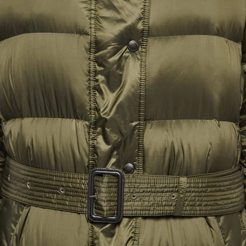 Burberry Burberry Olive Green Synthetic Quilted Puffer Down Coat M 4