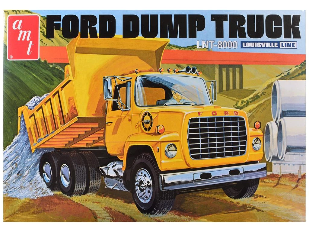 AMT Skill 3 Model Kit Ford LNT-8000 Louisville Line Dump Truck 1/25 Scale Model by