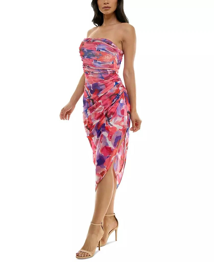 Juniors' Strapless Ruched Mesh Bodycon Midi Dress  On Sale Now with Up to  31% Off | Discover Exclusive Deals & Savings at BeyondStyle  Authentic  Emerald Sundae dress|women's fashion|dresses with Limited-Time