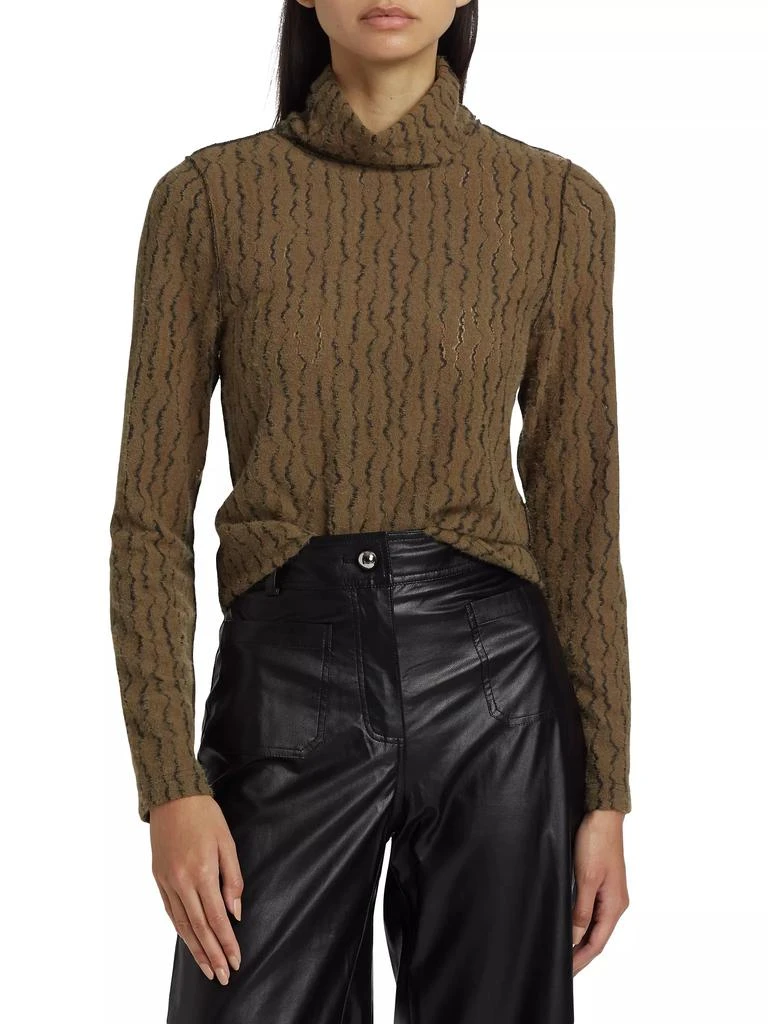 If Only Studio Textured Wave Turtleneck Top 3
