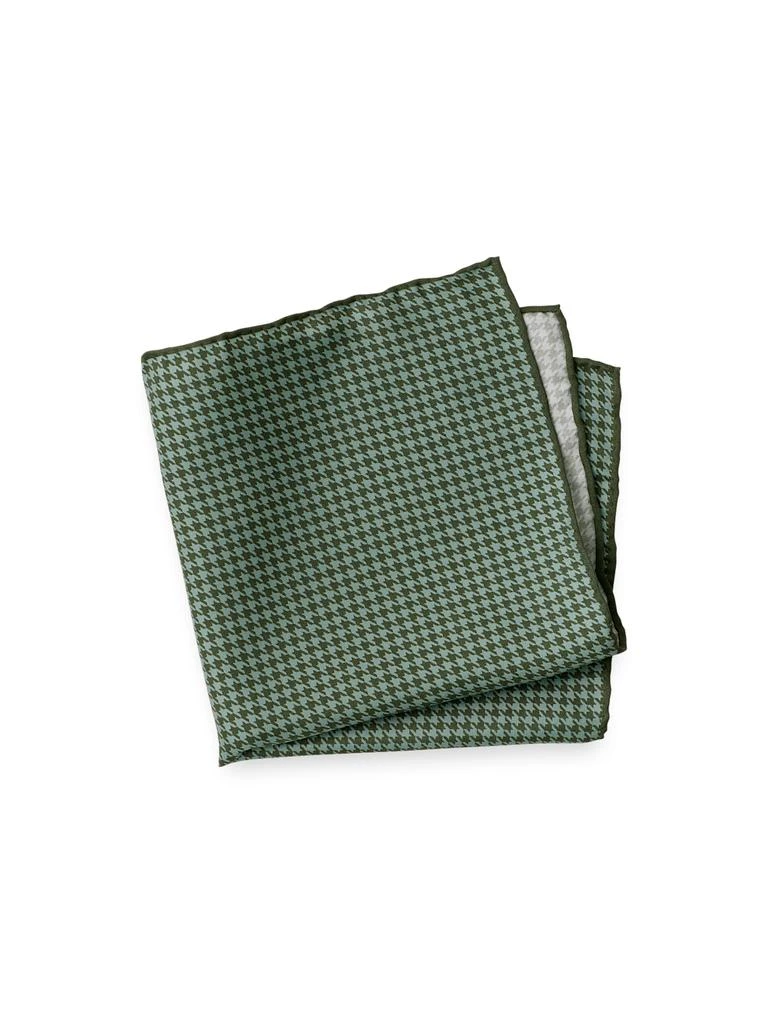 Paul Fredrick Houndstooth Silk Pocket Square 3