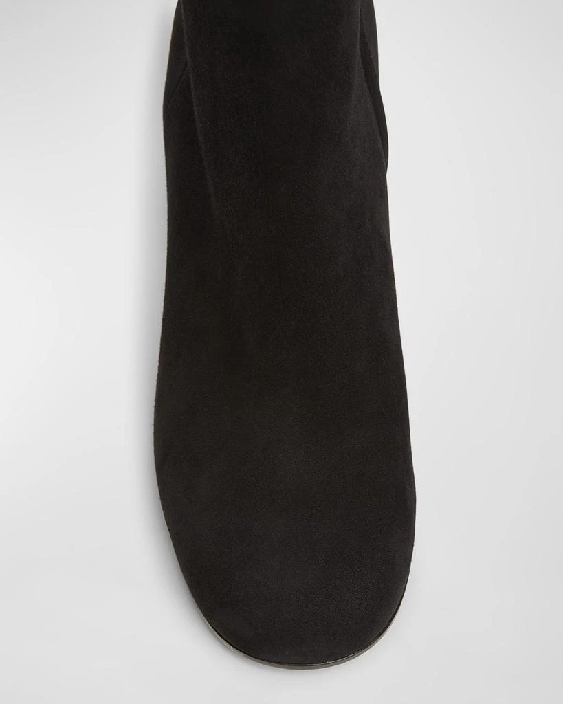 Gianvito Rossi Joelle Suede Block-Heel Booties 5