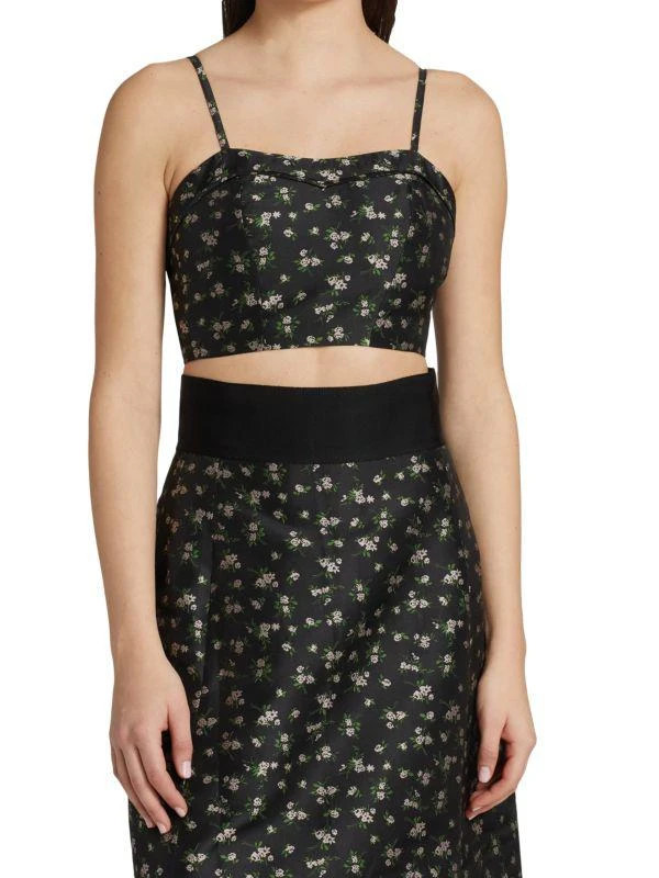 Black Iris Betty Floral Crop Top 1
