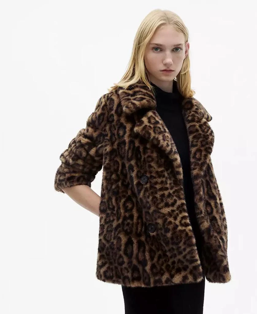 Mango Women's Leopard Regular Coat 1