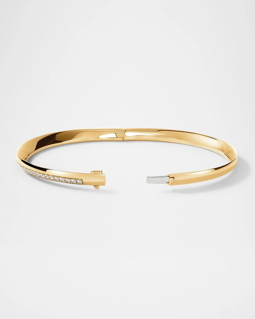 Hearts On Fire 18K Yellow Gold Barre Pave Diamond Bangle Bracelet 3