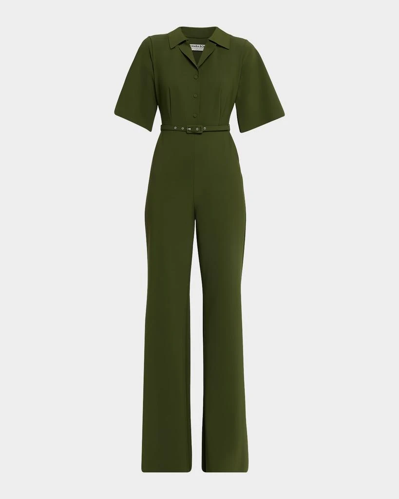 Chiara Boni Naho Belted Straight-Leg Jumpsuit