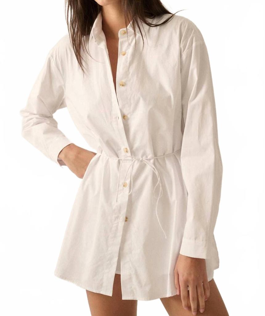 PROMESA Solid Collar-Neck Layered Yoke-Back Romper In Cream