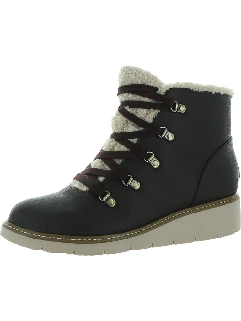 Dr. Scholl's Shoes So Cozy Womens Faux Leather Wedge Winter Boots 7