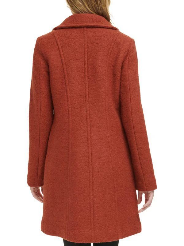 Kenneth Cole Asymmetrical Zip Wool Boucle Coat 2