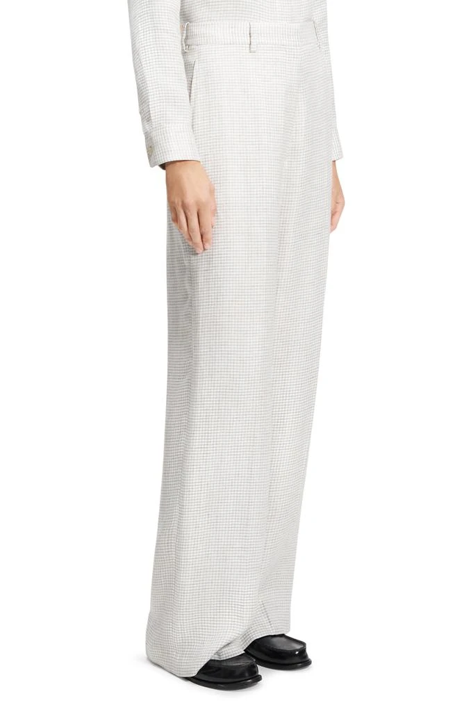 Theory B.Mel Houndstooth Check Linen Blend Pants 3