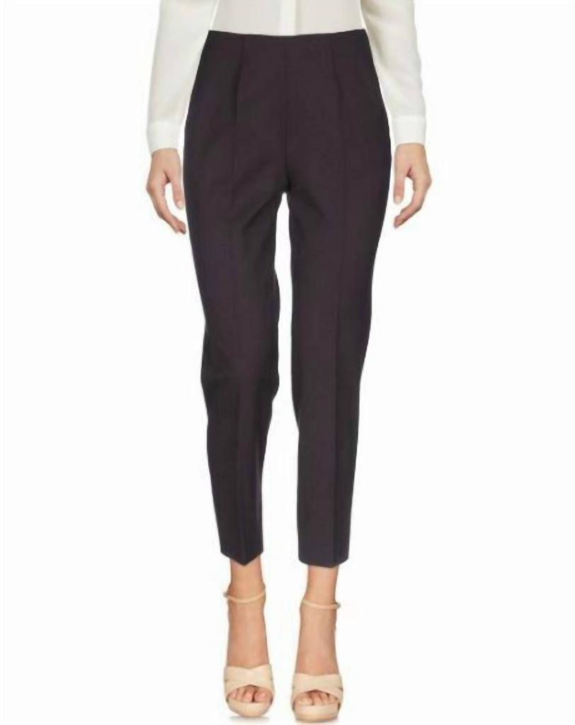 Piazza Sempione Piazza Sempione - Wool Straight Leg Ankle Crop Pant
