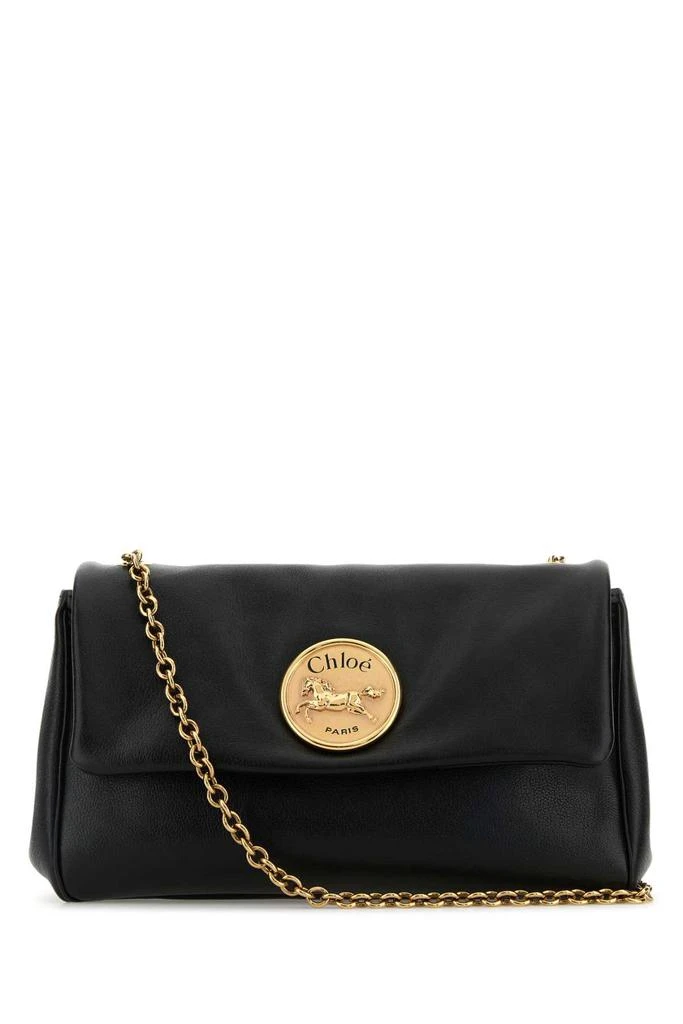 Chloé Black Leather Heritage Shoulder Bag 1