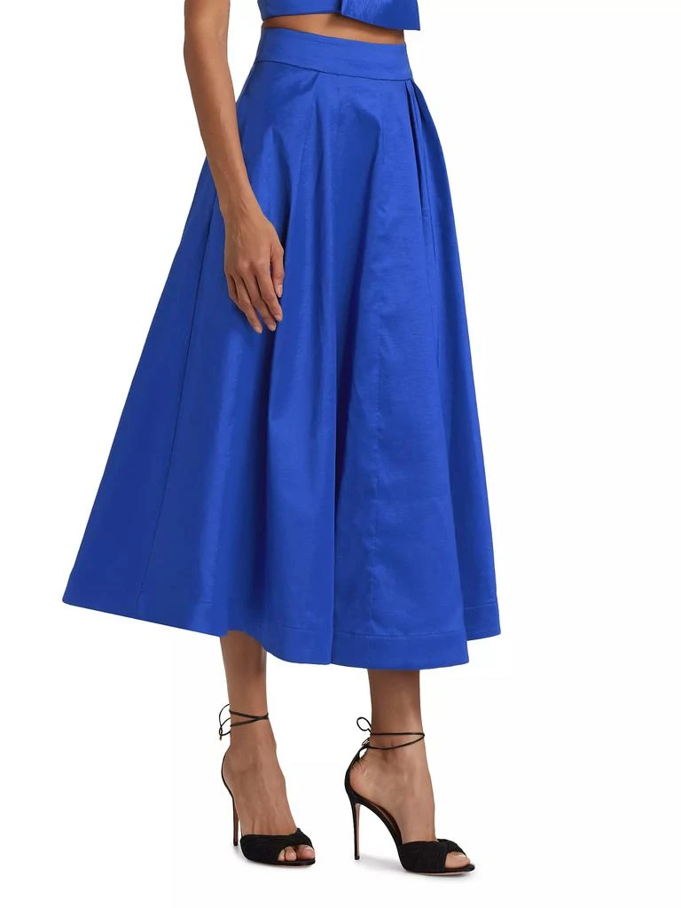Milly Juliet Taffeta Midi-Skirt 4