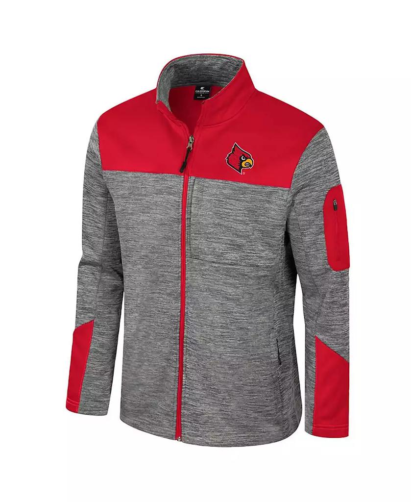 Colosseum Men's Gray/Red Louisville Cardinals Guard Full-Zip Jacket