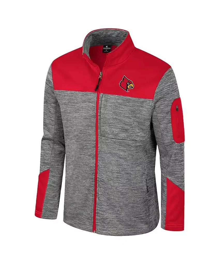 Colosseum Men's Gray/Red Louisville Cardinals Guard Full-Zip Jacket 2