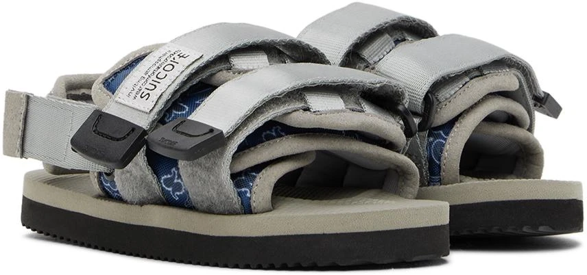 Suicoke Kids Navy 
Gray Moto Sandals 4