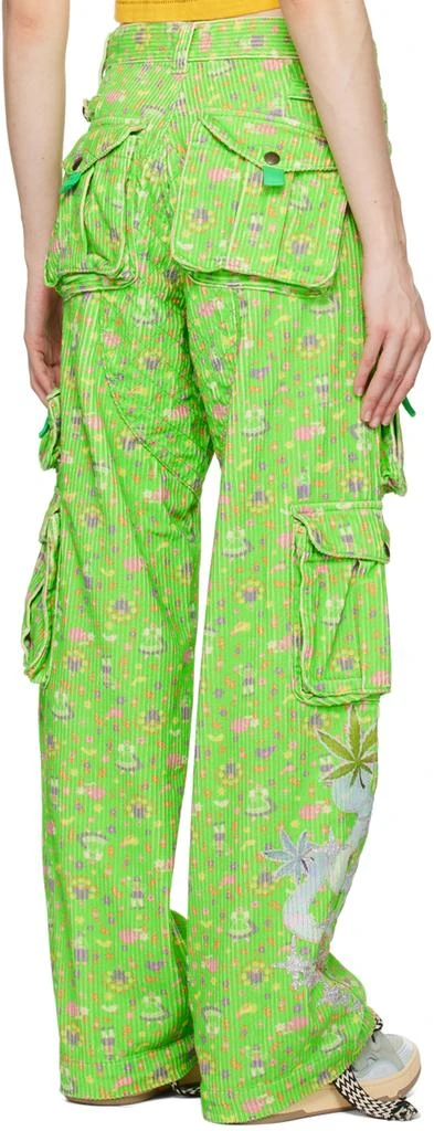 ERL Green Glittered Trousers 3