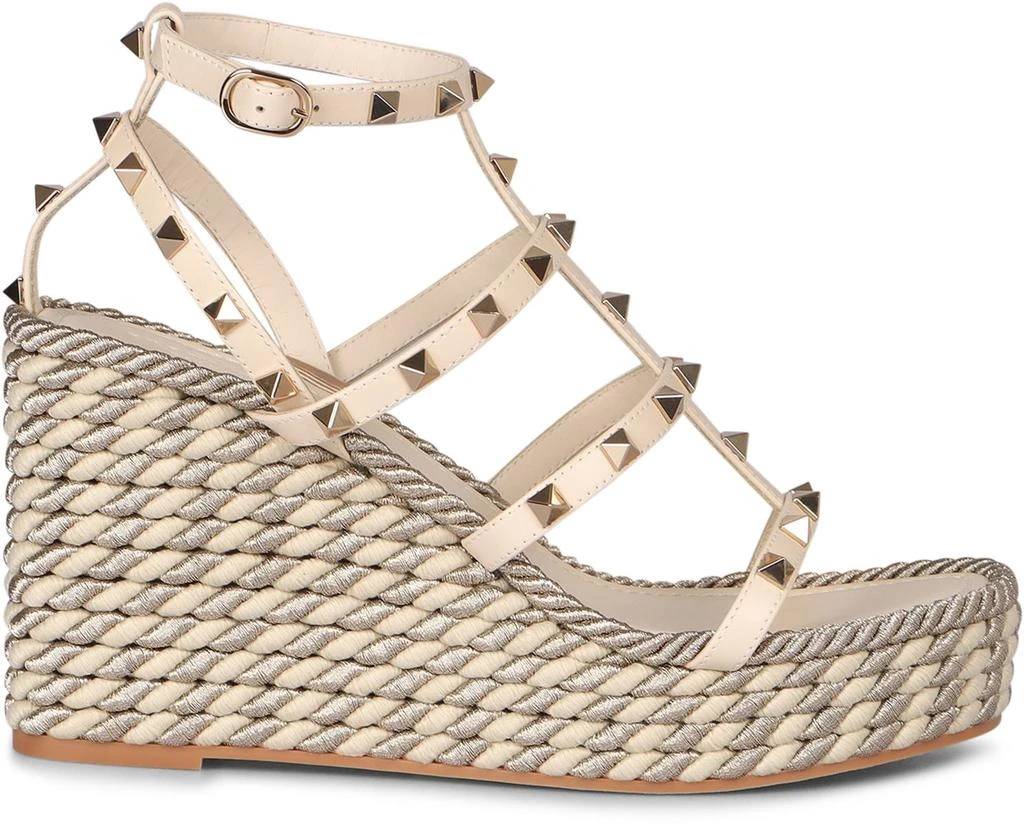 Valentino Valentino Garavani Rockstud Leather Wedges 2