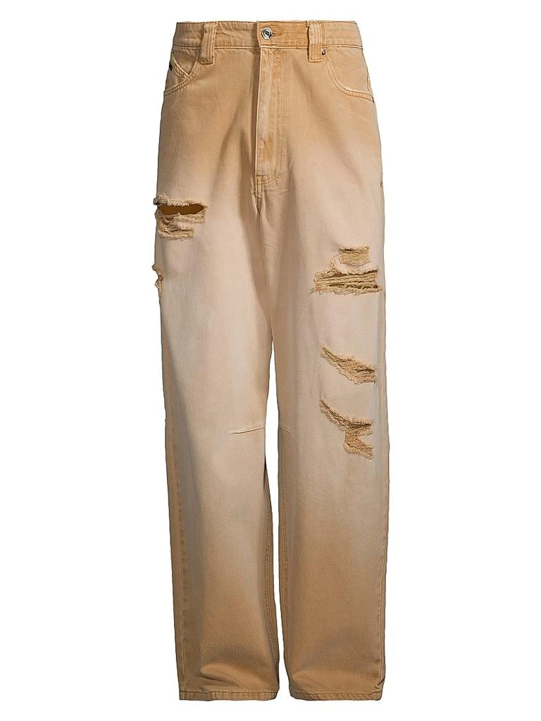 RTA Distressed Wide-Leg Jeans 1