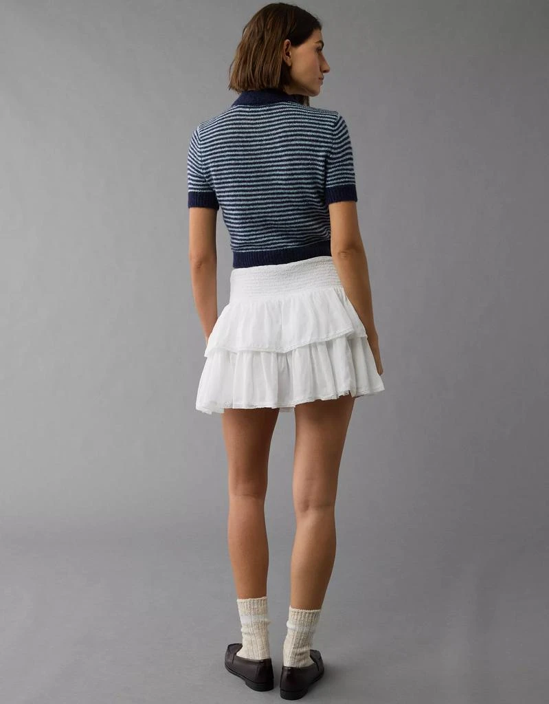 AE AE Striped Button-Up Cropped Sweater Polo Shirt 5