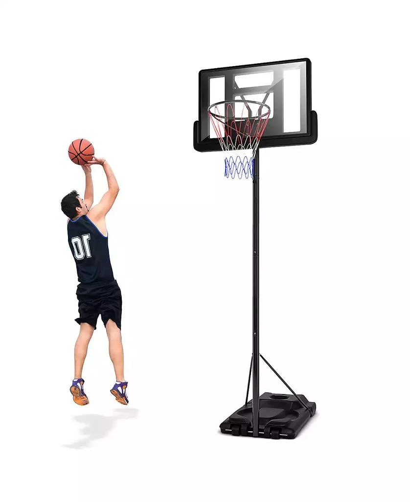 GOUUN Height Adjustable Portable Shatterproof Backboard Basketball Hoop with 2 Nets 5