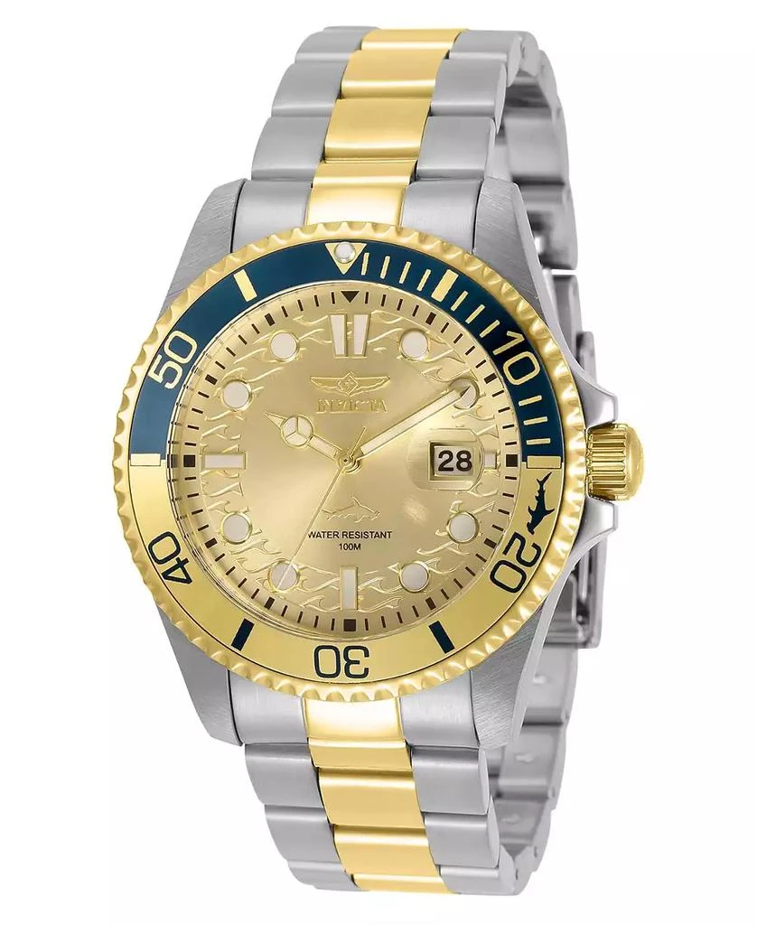 Invicta Men's 30948 Pro Diver Quartz 3 Hand Gold Dial Watch 1