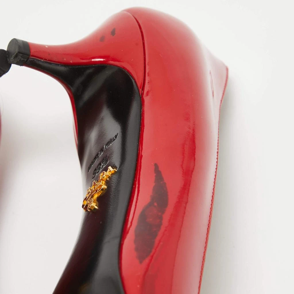 Prada Prada Red Patent Leather Pointed Toe Pumps Size 39.5 9