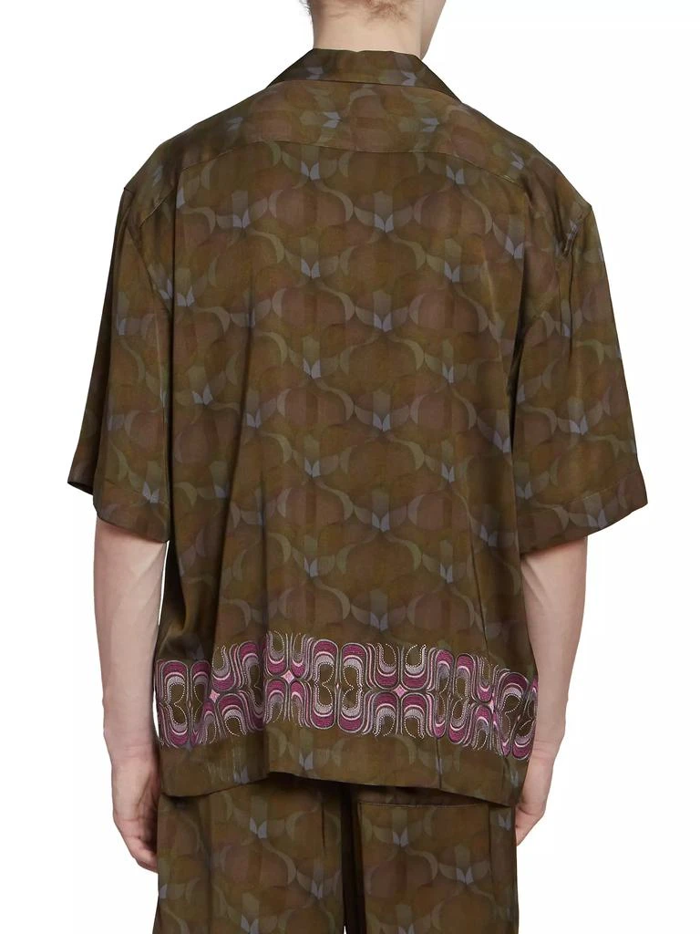 Dries Van Noten Cassi Embroidered Short-Sleeve Shirt 5