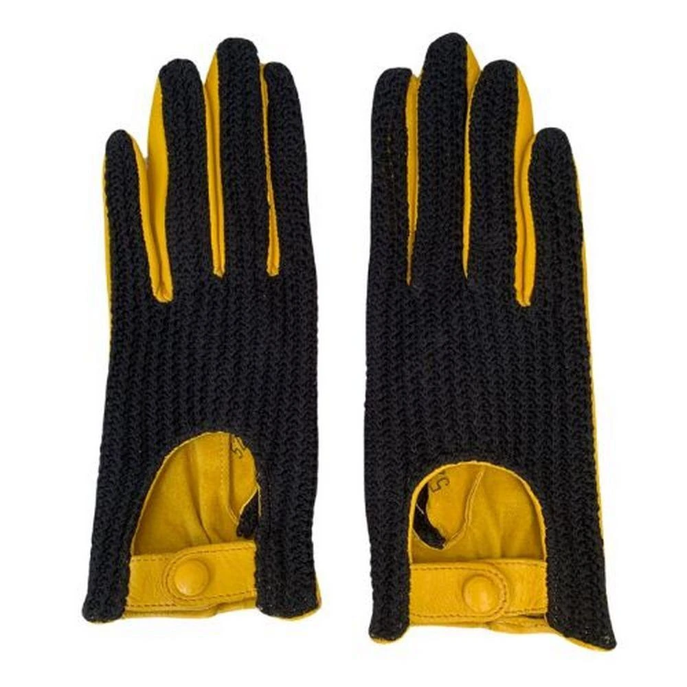 Maison Fabre Gants Cannes - Black/Giallo - Femme 2