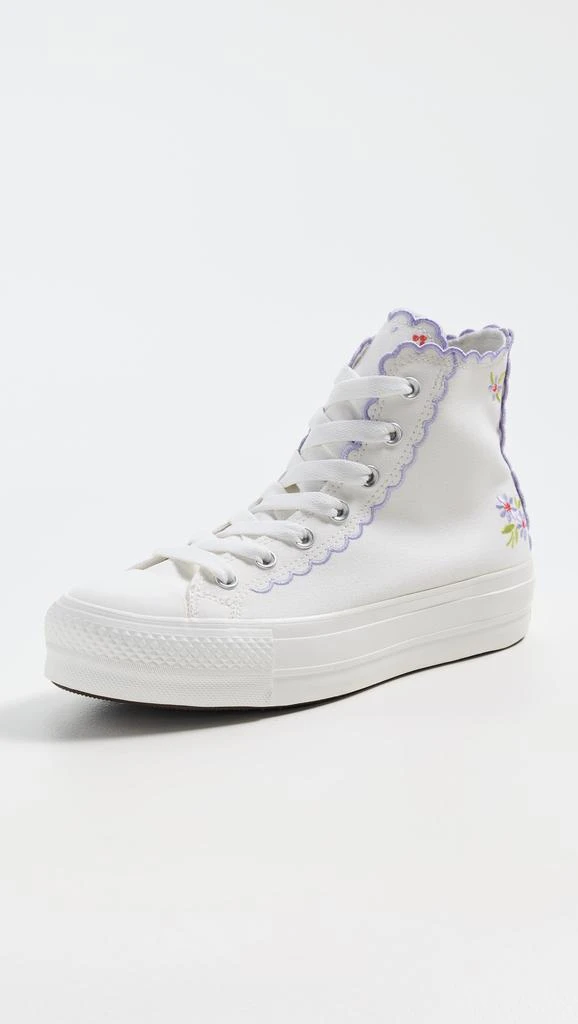 Converse Chuck Taylor All Star Lift Platform Embroidered Flowers Sneakers 1