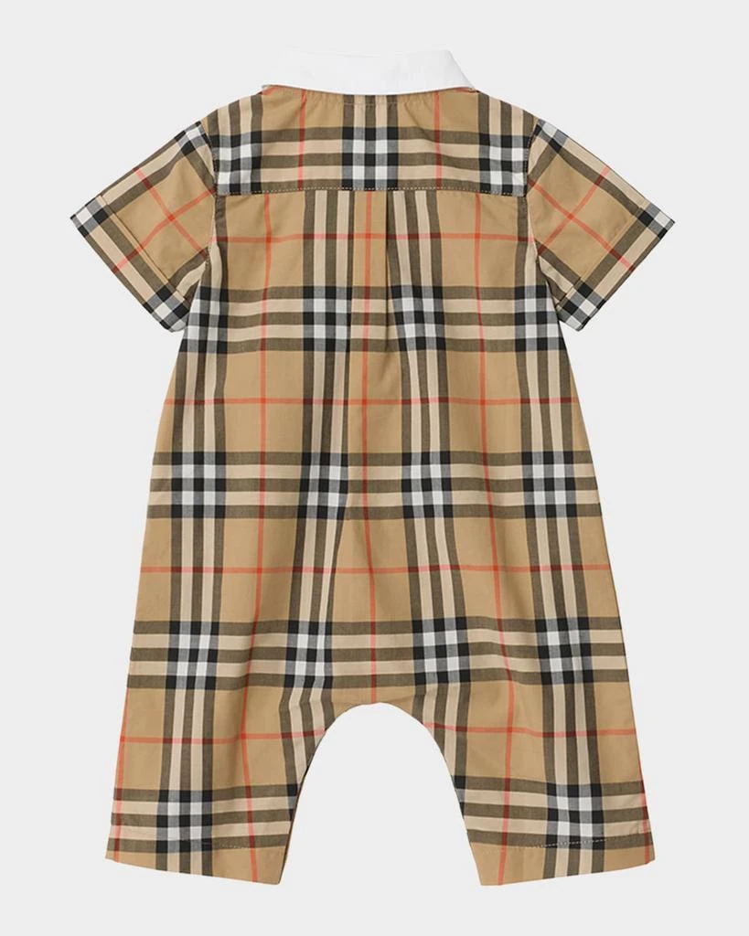 Burberry Boy
s Check Cotton Playsuit, Size 1M-18M 2