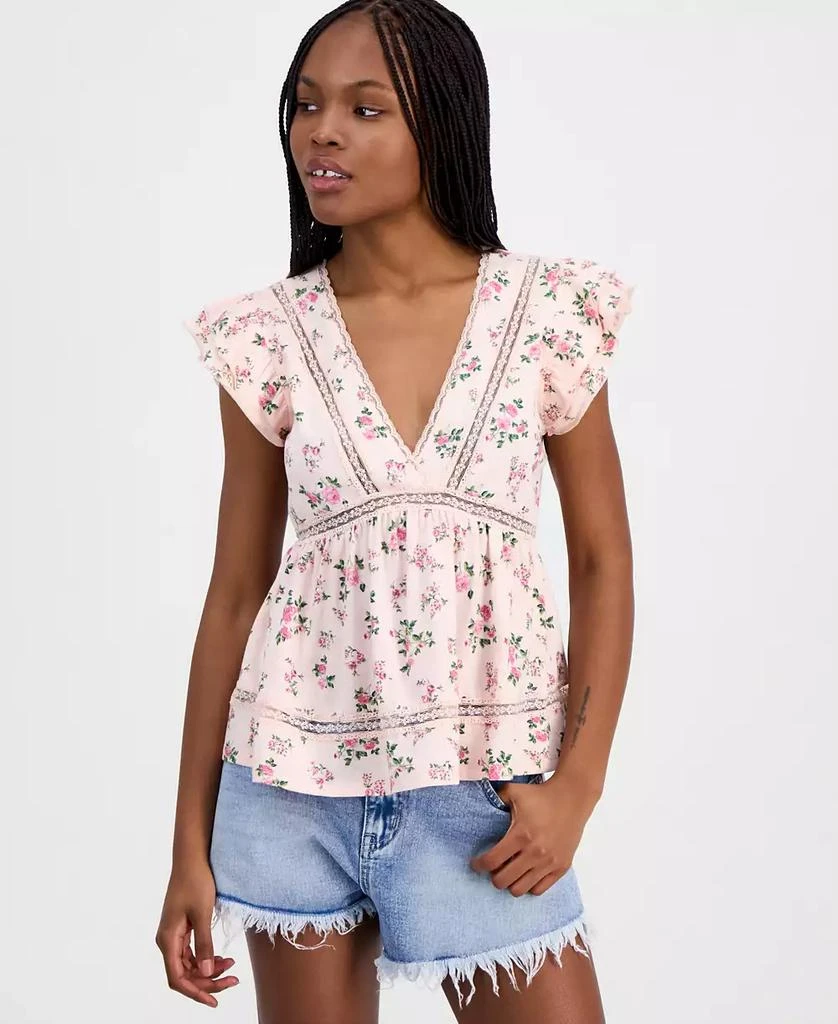 Self Esteem Juniors
 Flutter-Sleeve Babydoll Top