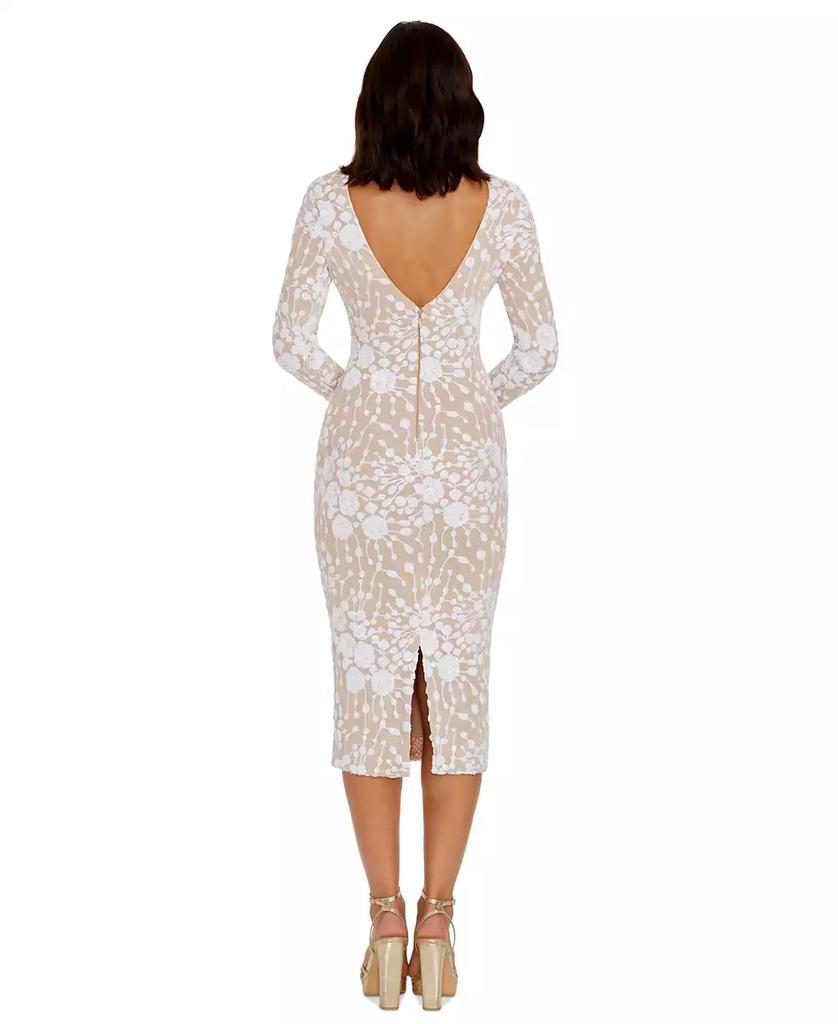 Dress The Population Emery Women's Sequined Bodycon Midi Dress