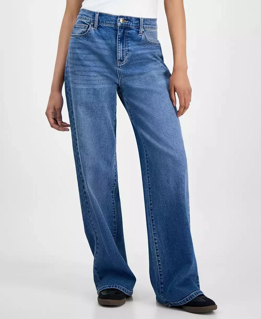Celebrity Pink Juniors' Elastic-Back Wide-Leg Jeans 2