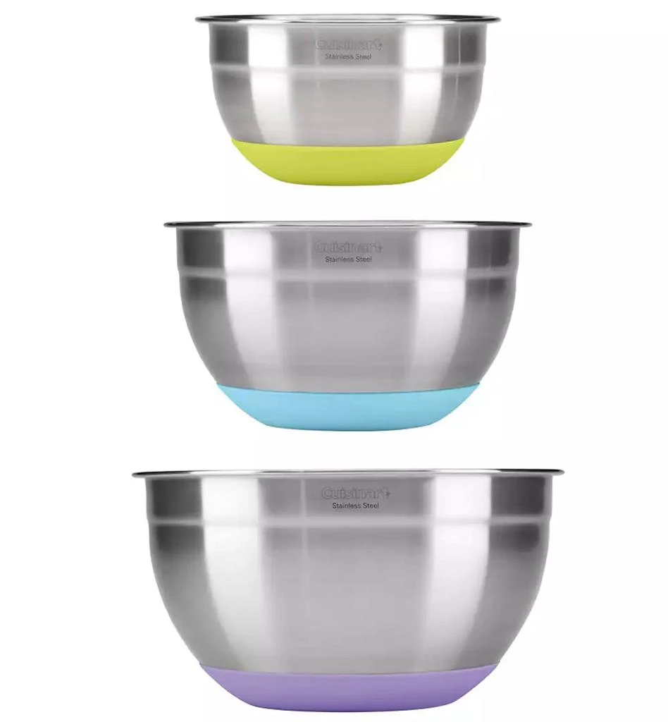 Cuisinart Stainless Steel Mixing Bowls with Non-Slip Bases, Set of 3 2