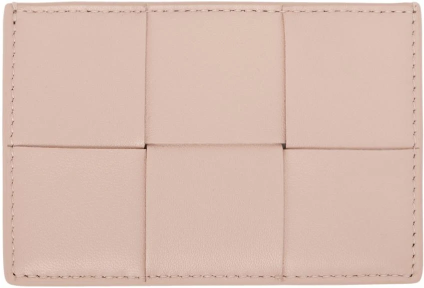 Bottega Veneta Pink Cassette Credit Card Holder 1