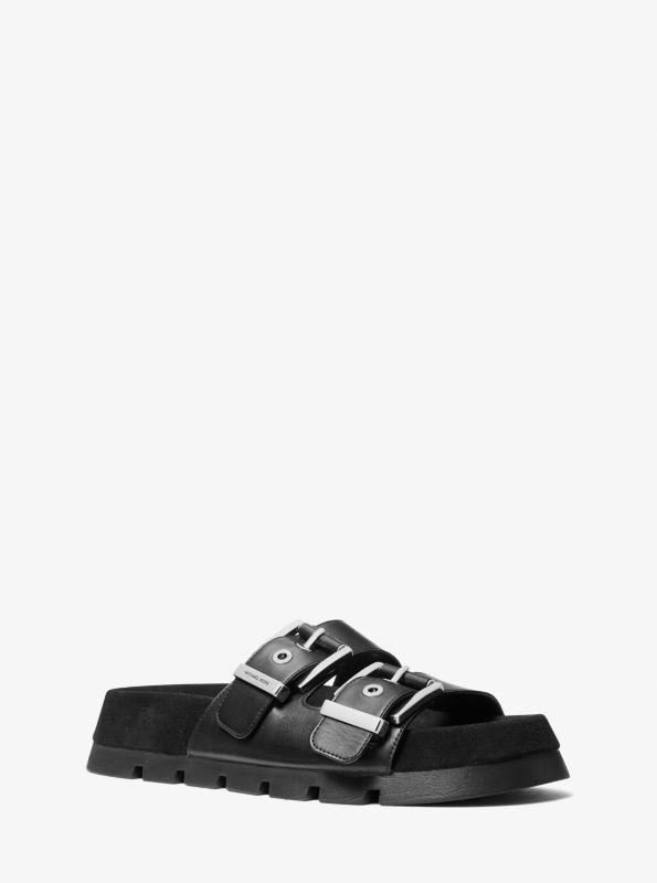 michael_kors Colby Suede and Leather Flat Sandal