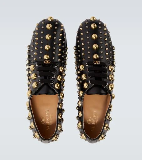 Valentino Mj Blues studded leather Derby shoes 4